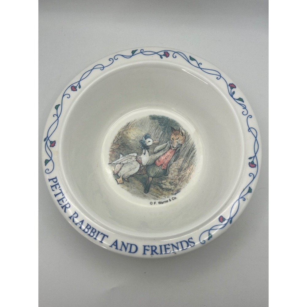 Eden Peter Rabbit Melamine Bowl Peter Rabbit and Friends vtg Jemima Puddleduck
